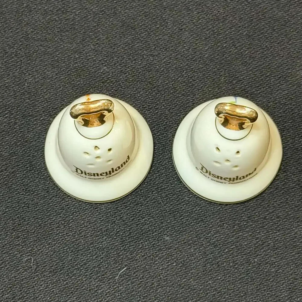 Disneyland Bell Salt & Pepper Shakers Carousel and Castle Vintage Japan